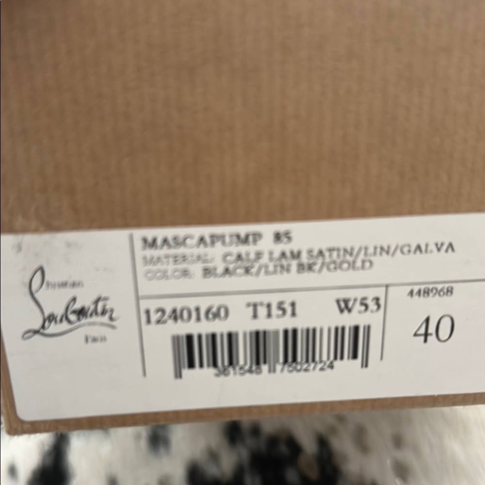 Christian Louboutin Mascapump 85 in Black and Gold